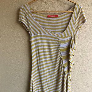 Anthropologie Green Striped Top